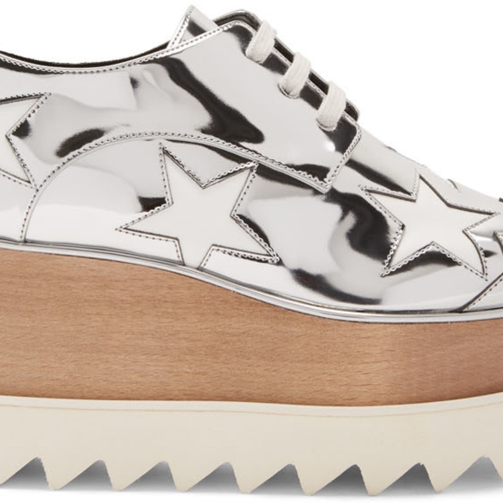Stella McCartney Silver Elyse Platforms